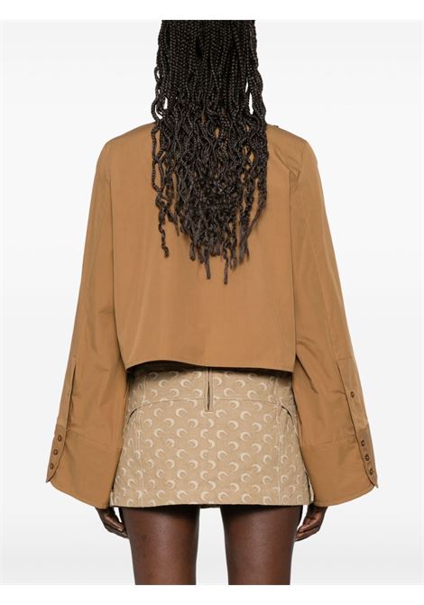 Camicia in cotone in marrone chiaro MM6 Maison Margiela - donna MM6 MAISON MARGIELA | S52DT0044M35152132